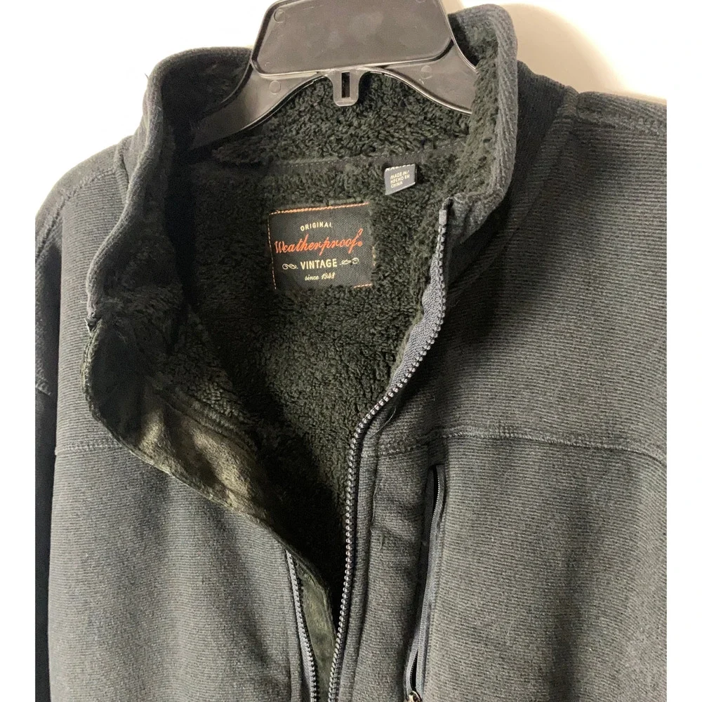 Weatherproof Faux Shearling Lined Funnel‎ Neck Jacket Dark Navy XL